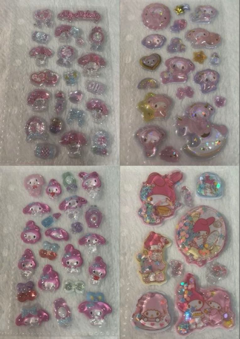 サンリオ ボンボンドロップシール 完成品　シール帳　引退品　うるちゅルシール