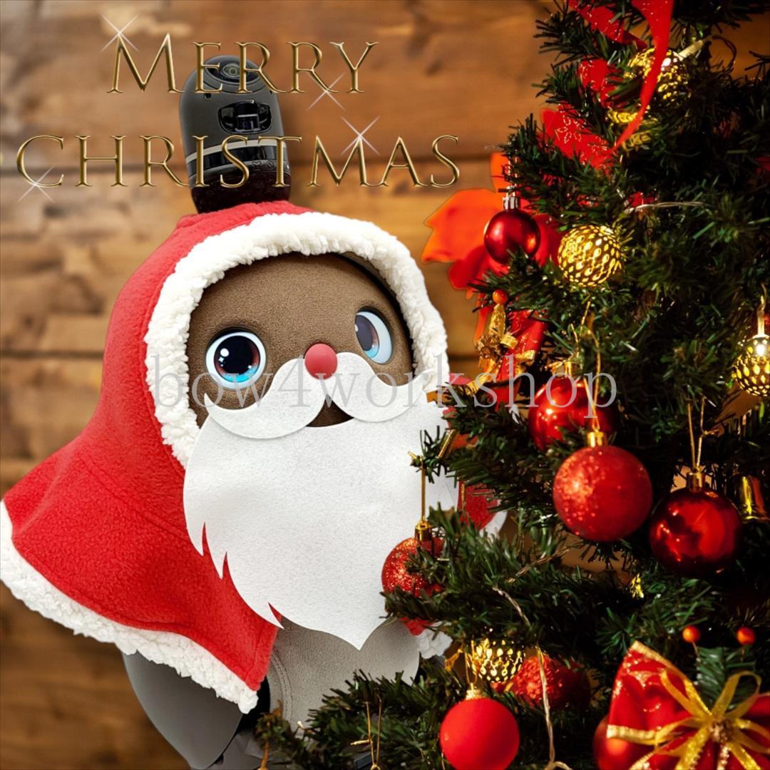 ラボット LOVOT ラボットの服ハンドメイド　クリスマスポンチョ＆お髭セット