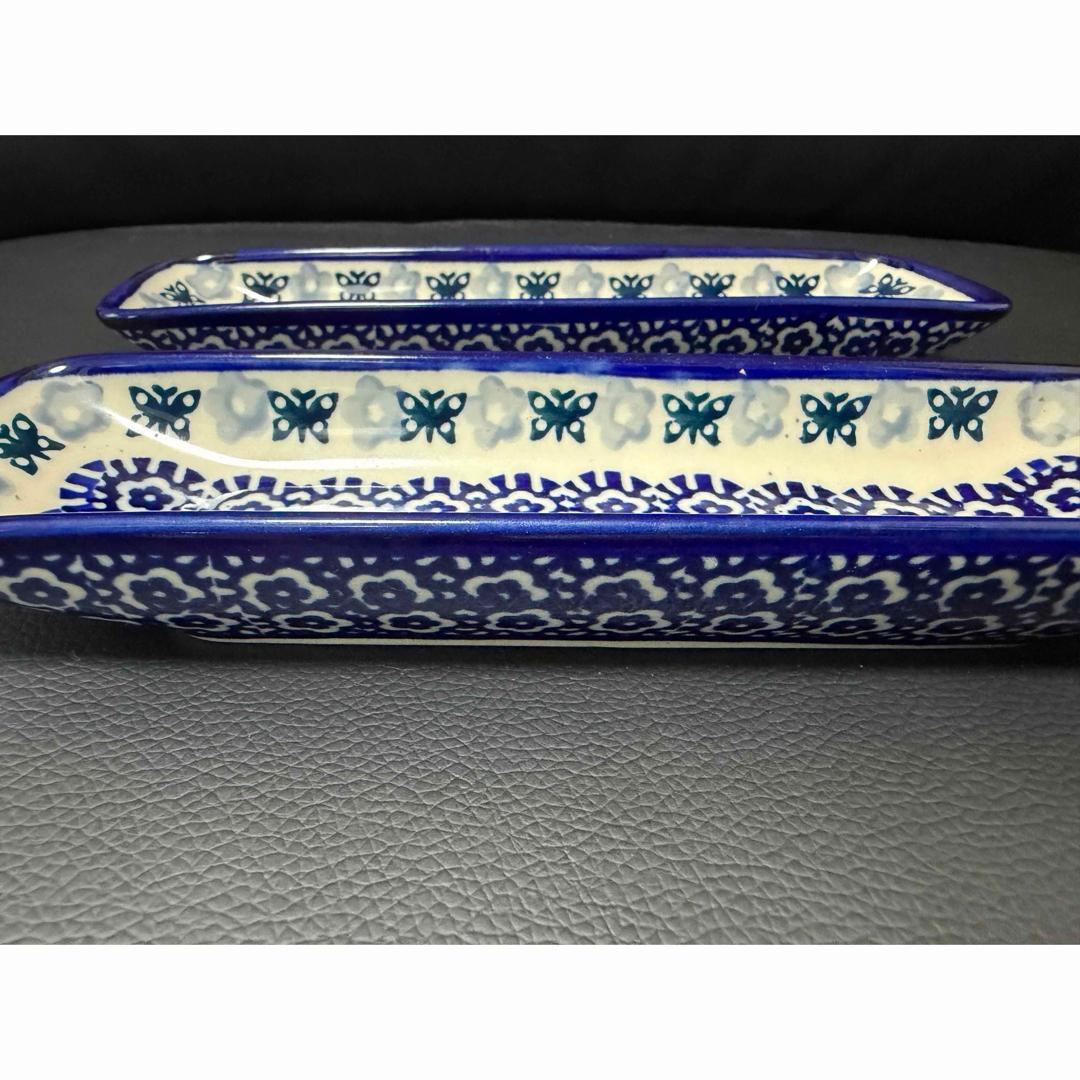 ポーランド食器 四角皿21cm 2点セット ポーリッシュポタリー