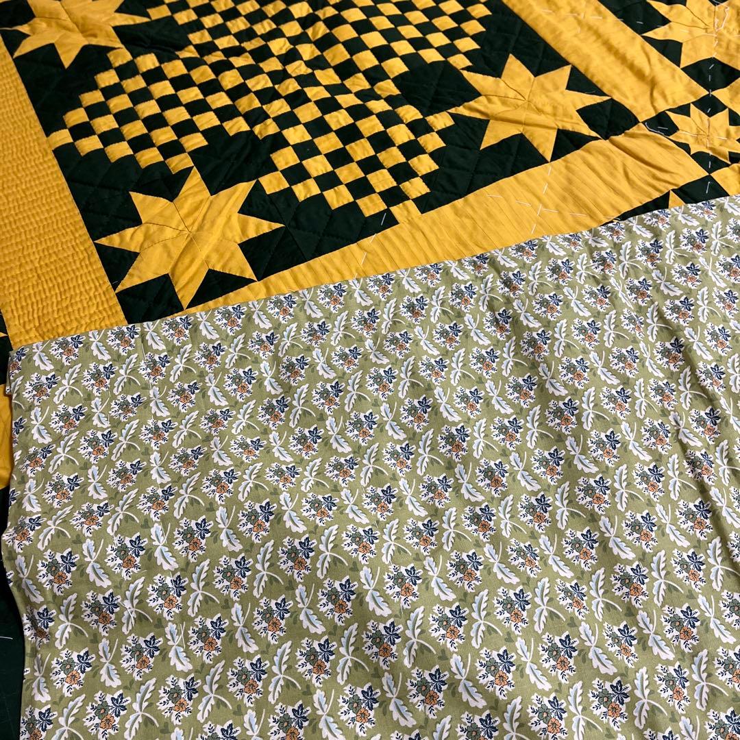 パッチワーク　レモンスター　後はキルトだけです、途中から縫われませんか。