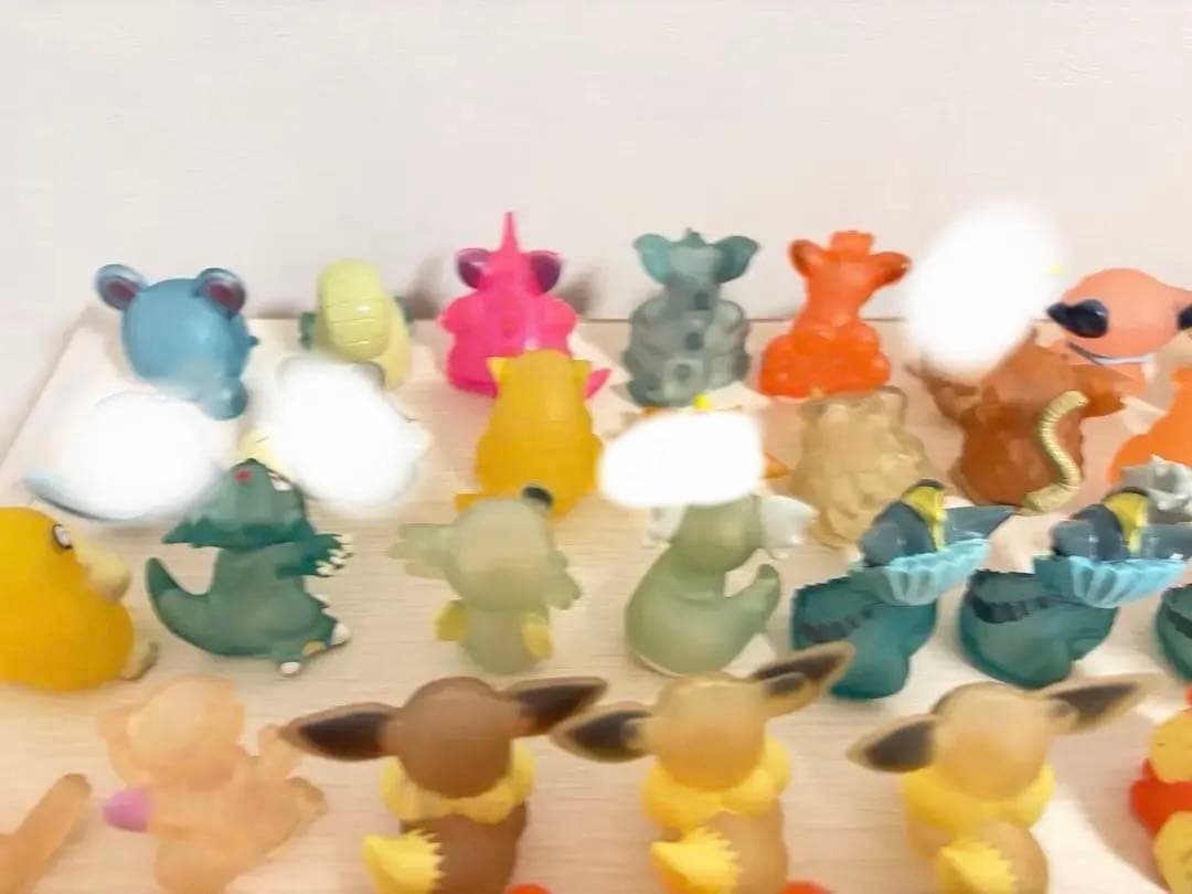 【最終値下げ】昔のポケモンキッズ　【クリア】 指人形 39個(被りあり)