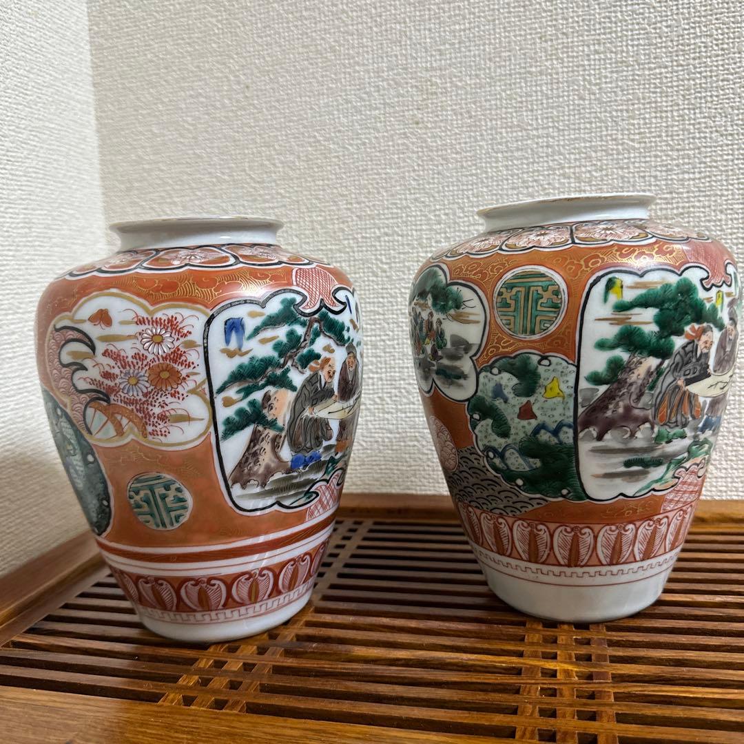 骨董品　九谷焼　花瓶　壺　対物
