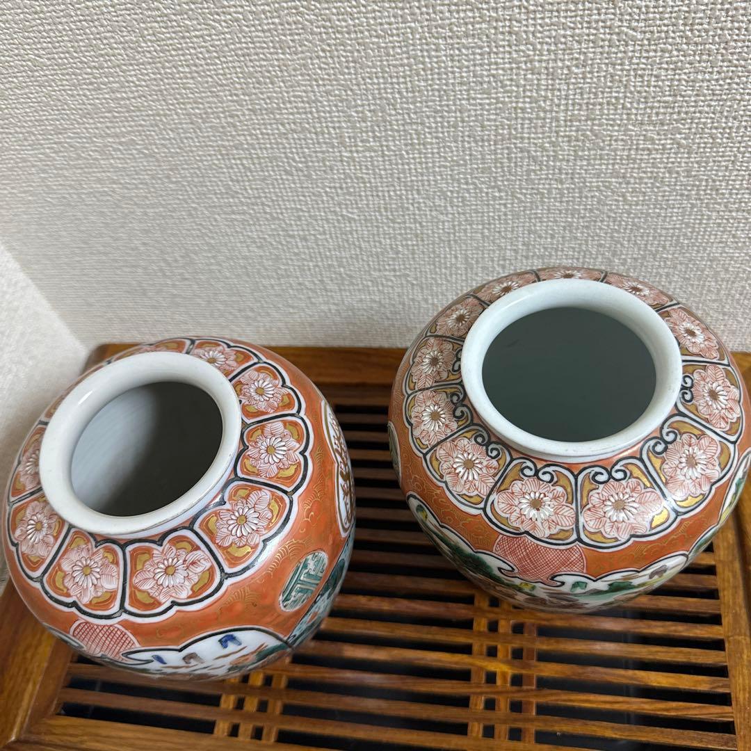 骨董品　九谷焼　花瓶　壺　対物