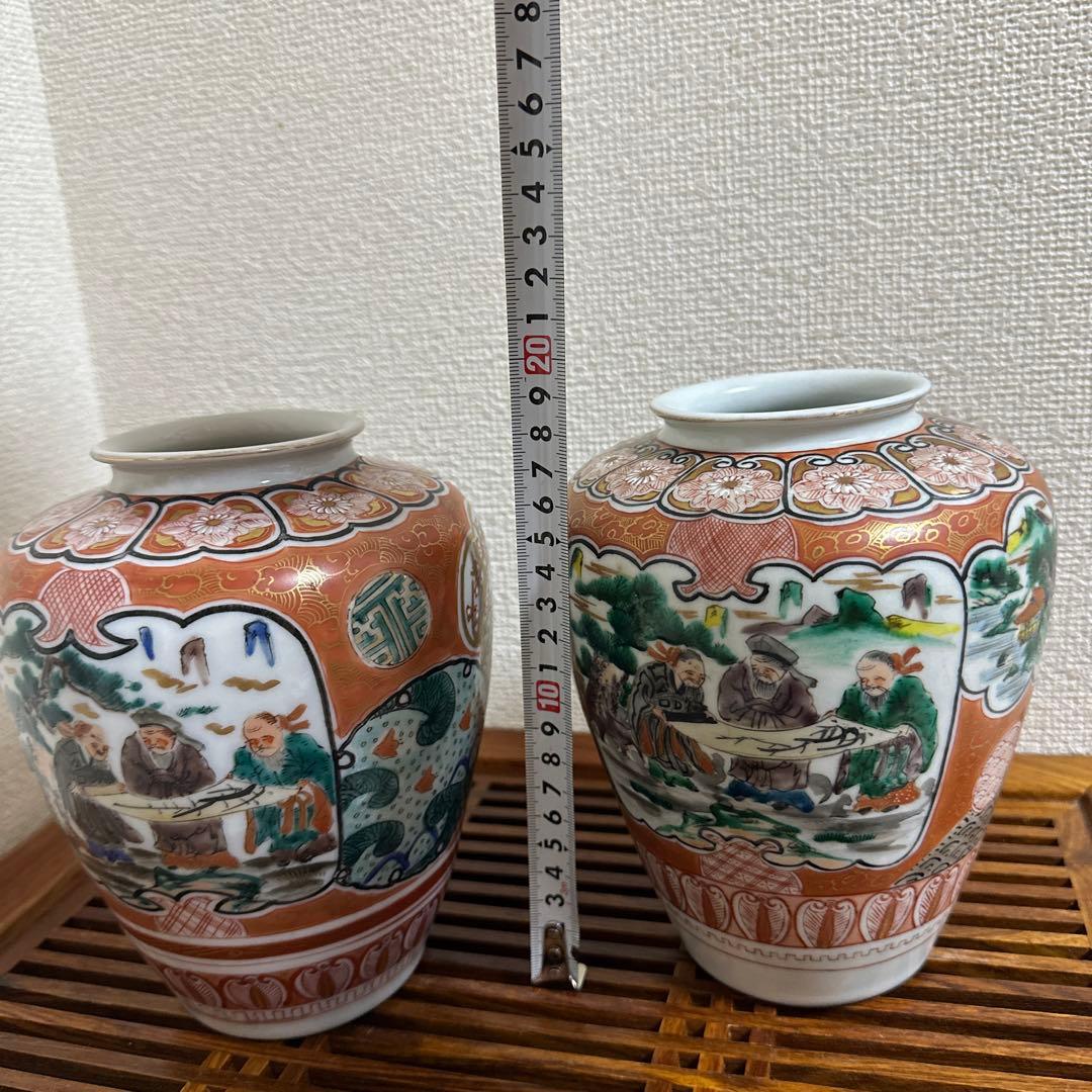 骨董品　九谷焼　花瓶　壺　対物