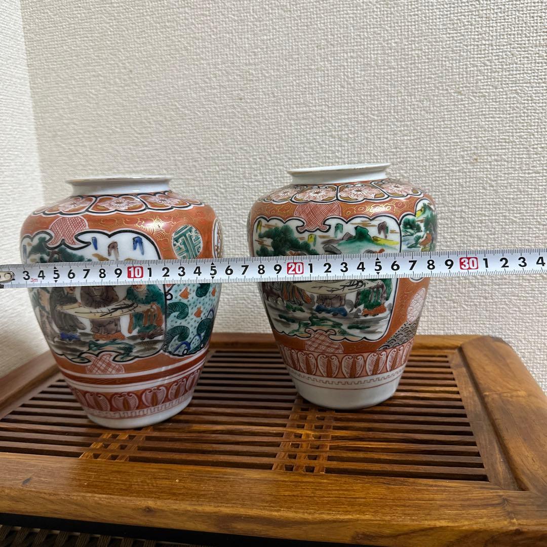 骨董品　九谷焼　花瓶　壺　対物