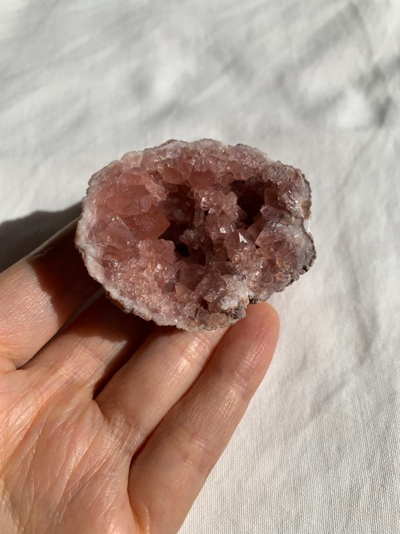 【天然石】高品質 ピンクアメジスト 原石 ジオード (アルゼンチン産)