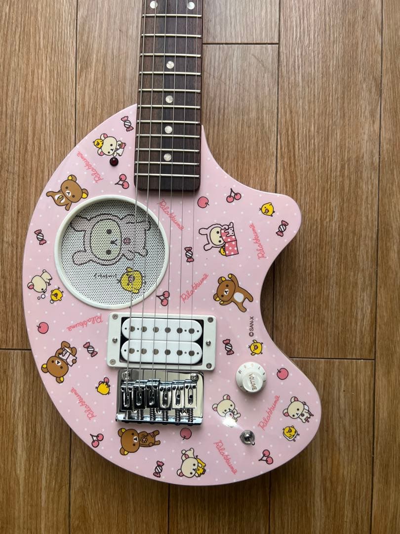 フェルナンデス　ZO-3 リラックマ エレキギター ピンク　ピック付き