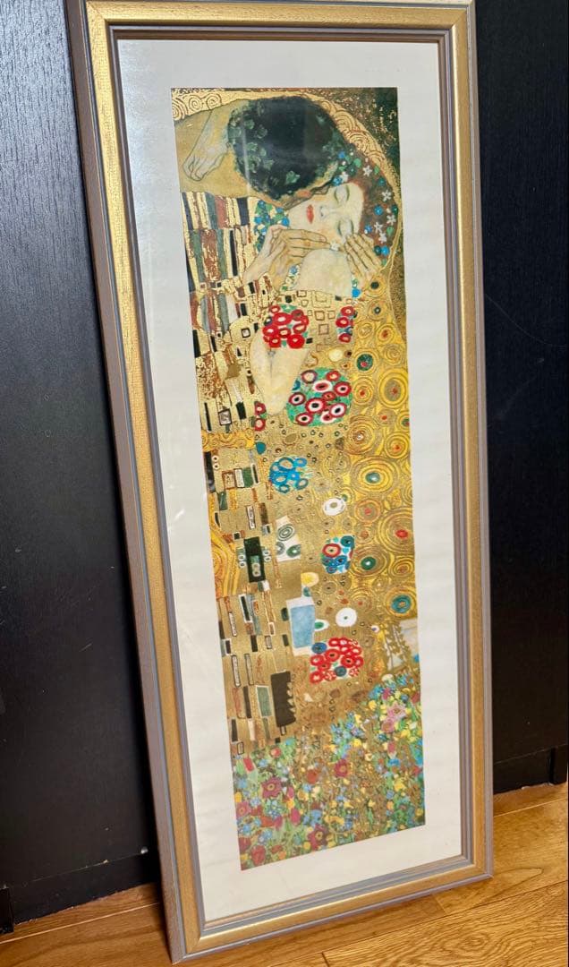 ヨ*キ様 グスタフ・クリムト「接吻」横長絵画　イタリア