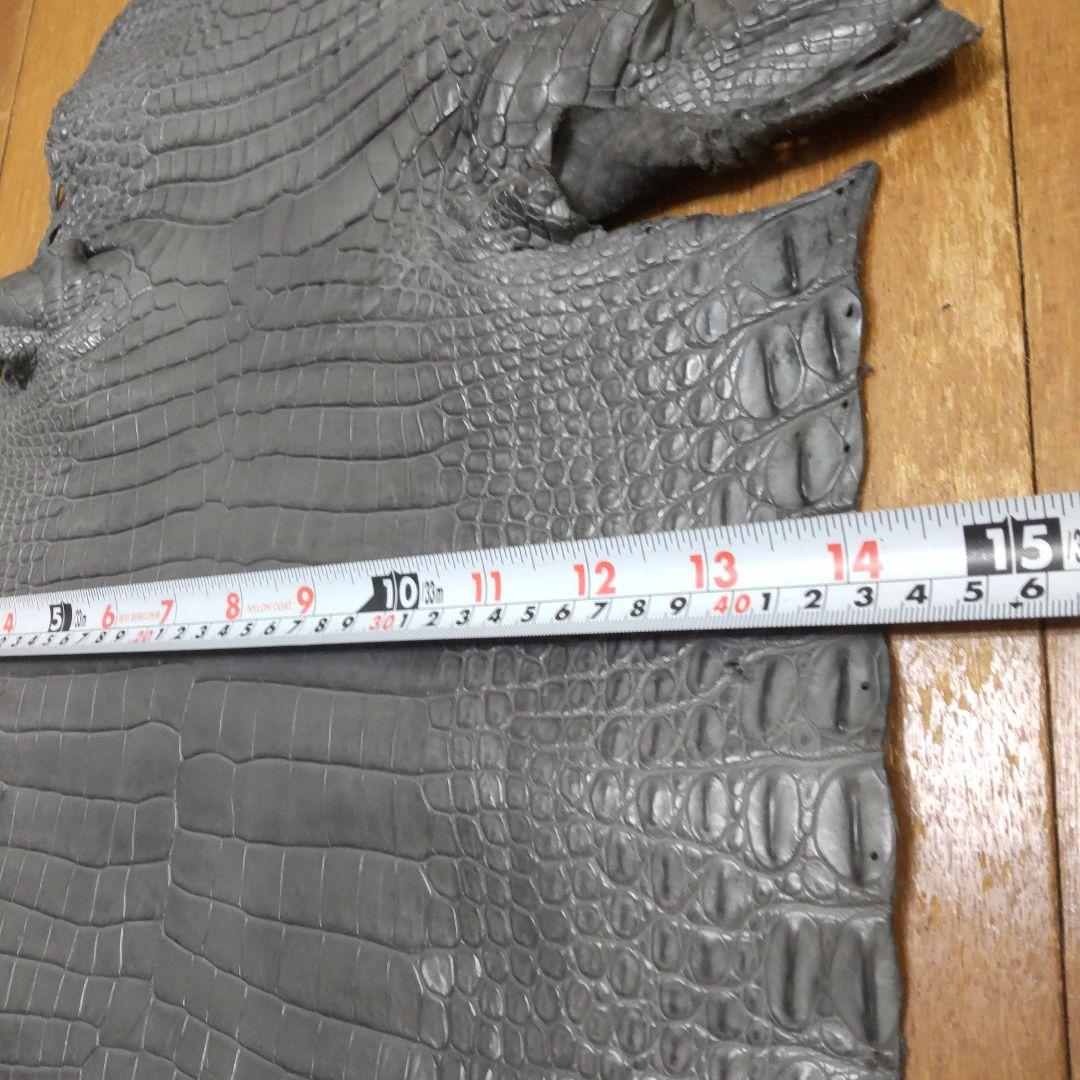クロコダイル（シャムワニ）1枚　B品　グレー　特価　現品限り