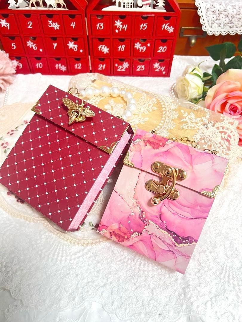 くぅページ♡　おすそ分けファイル　コラージュノート　ミニ蛇腹ファイル２点