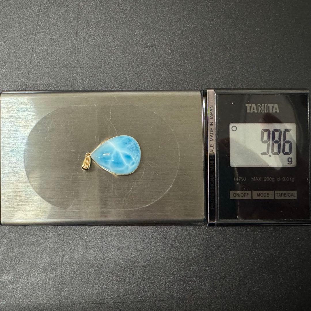 【極上品】ラリマー　K18ペンダントトップ