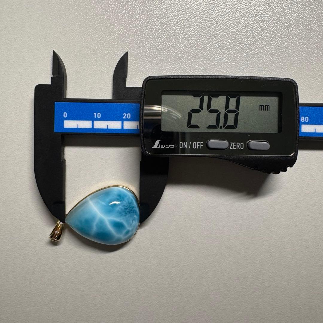 【極上品】ラリマー　K18ペンダントトップ