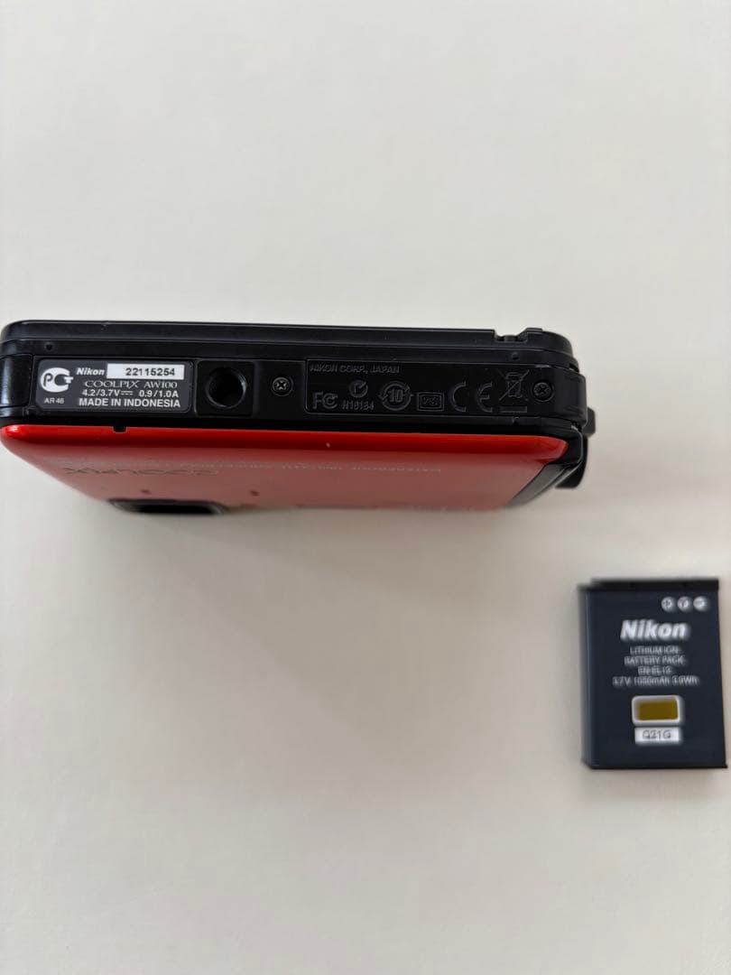 【廃盤希少！美品！動作確認済】Nikon COOLPIX AW100 オレンジ