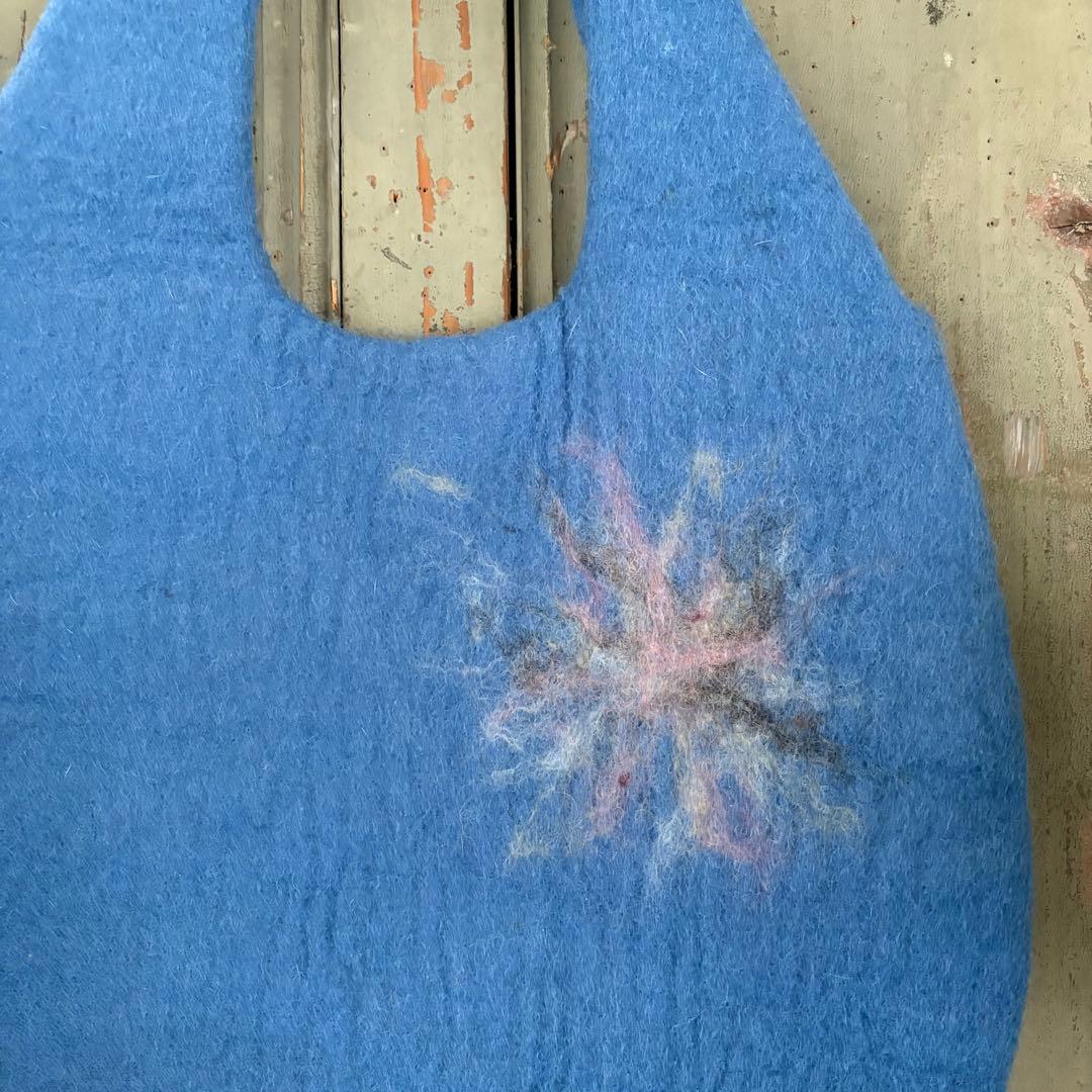 サンプル1点もの 羊毛 フェルト バッグ トートバッグ ハンドメイド