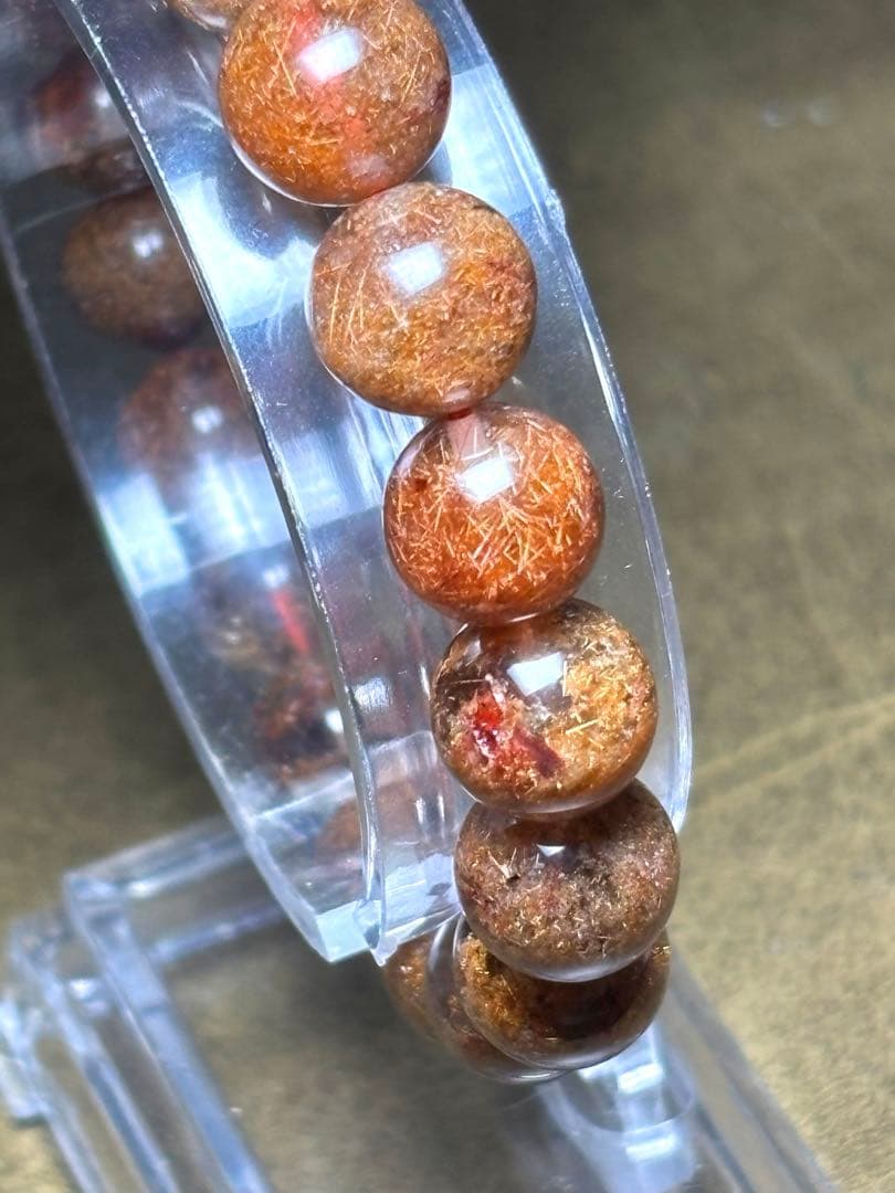 【超希少】　ガーデンルチルクォーツブレスレット約10㎜（新品未使用）高品質　金運