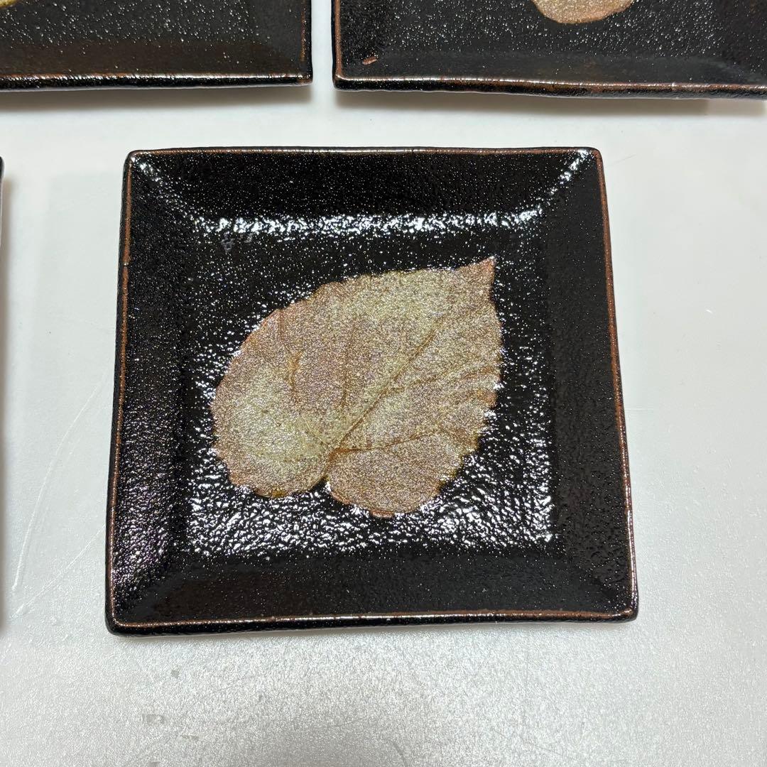 太郎右衛門 木の葉銘々皿 5枚セット 十二代中里太郎右衛門 唐津焼 木箱 和食器
