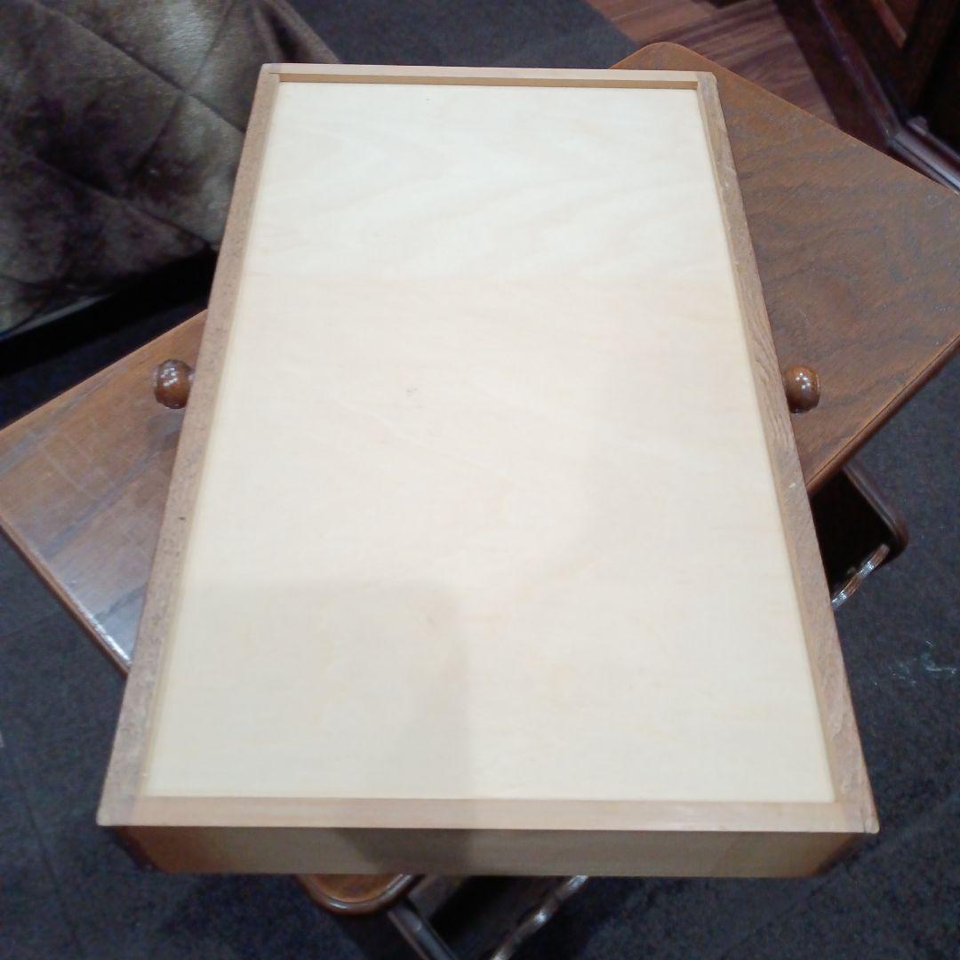 ビンテージ木製マガジンラック 引き出し付きマガジンテーブル 高さ約45cm