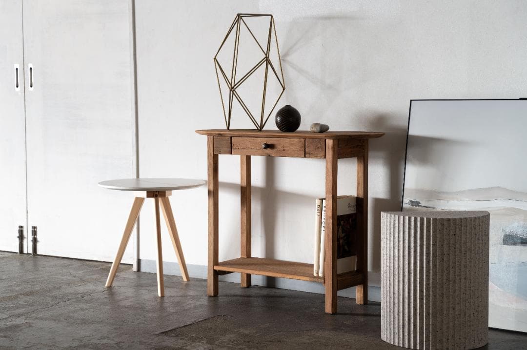 ウッドコンソールテーブル/リビング 玄関 寝室 天然木 引き出し付き 収納