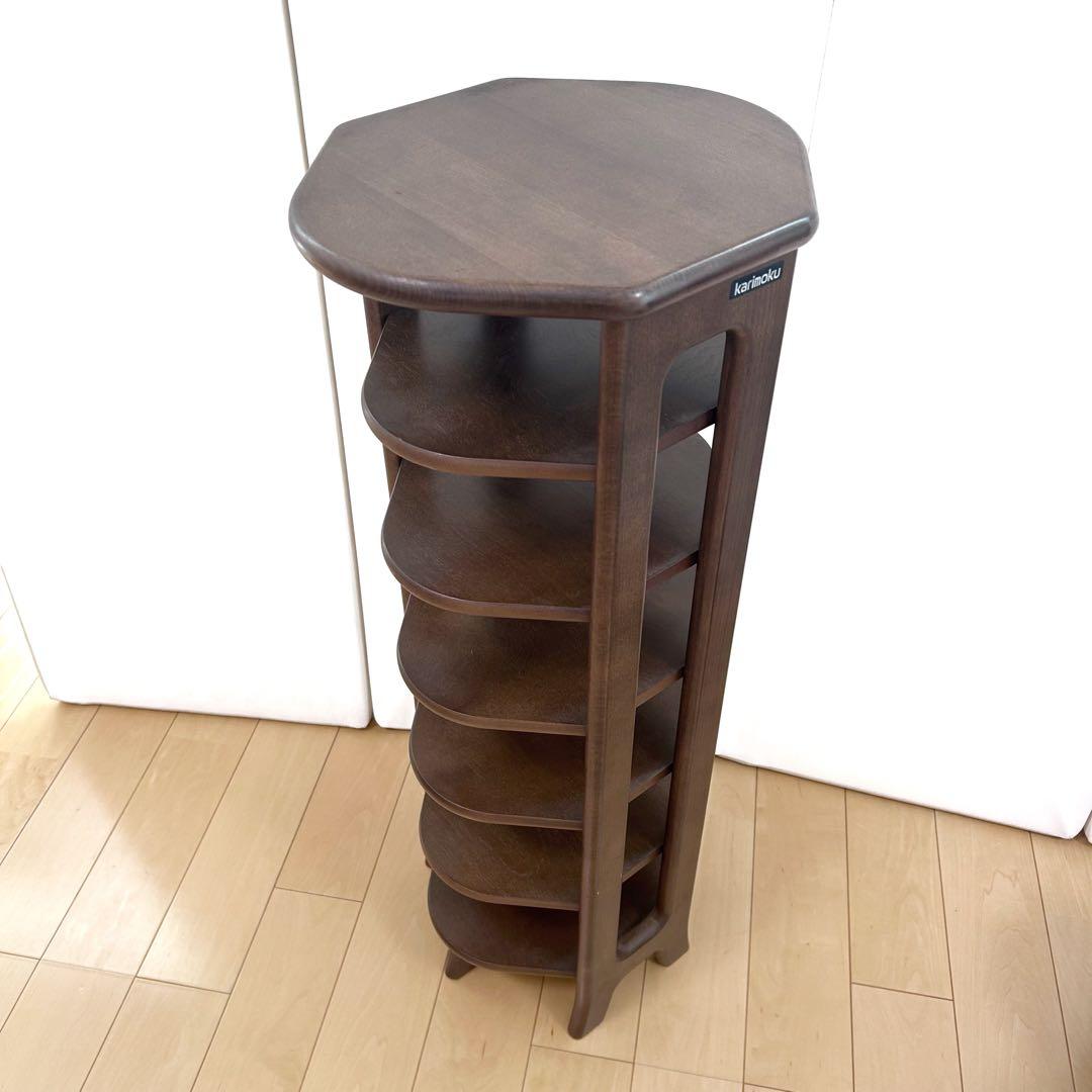 カリモク　karimoku スリッパラック　木製　6段　美品　スリット　天然木