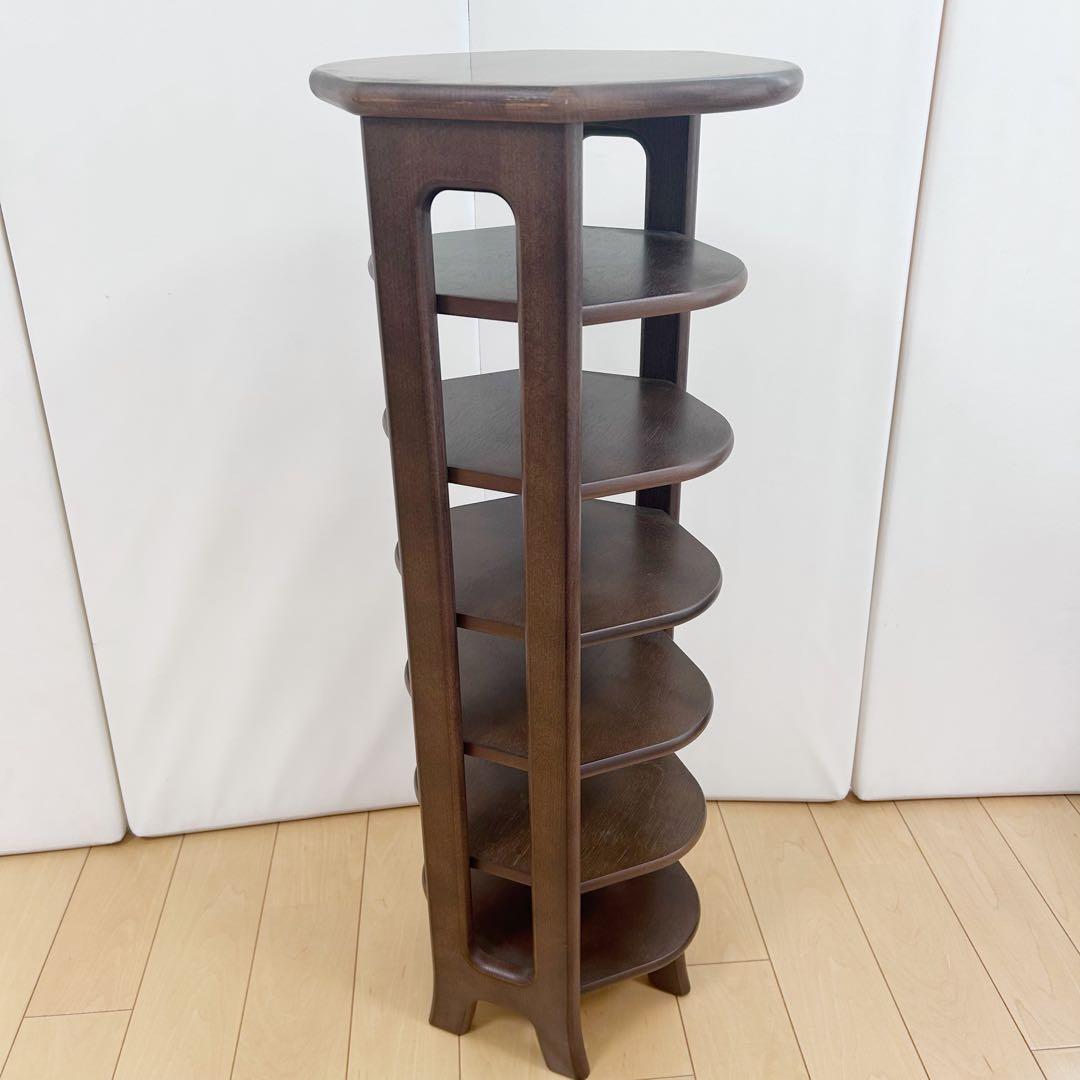 カリモク　karimoku スリッパラック　木製　6段　美品　スリット　天然木