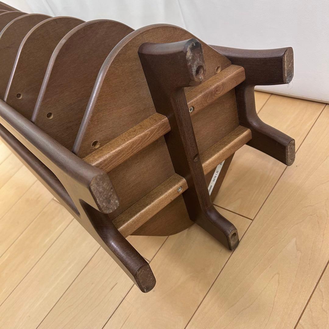 カリモク　karimoku スリッパラック　木製　6段　美品　スリット　天然木