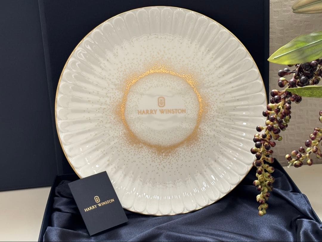 HARRY WINSTON 陶磁器皿 ホワイト ゴールド 非売品 大皿