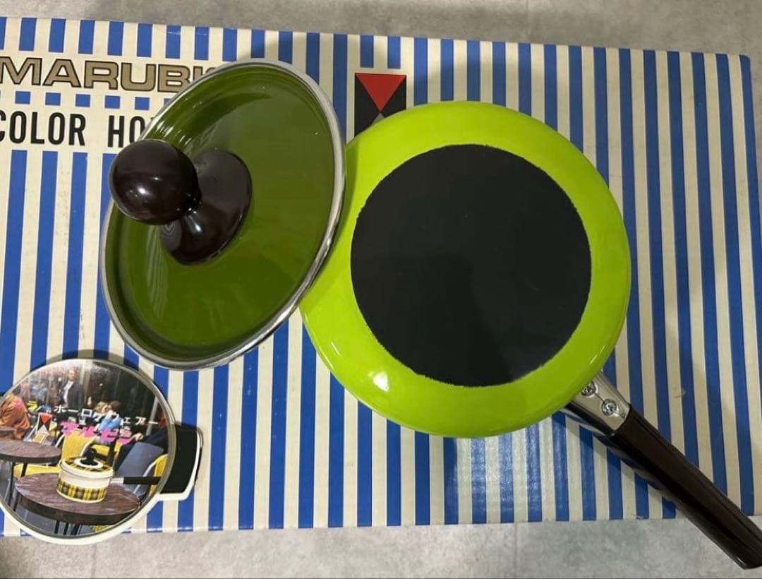 未使用　マルビシ ホーロー鍋セット　花柄　昭和レトロ