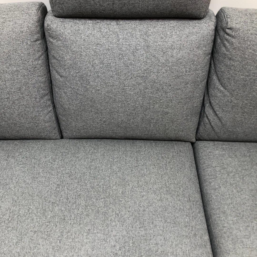 ニトリ 布張り 3人掛け ソファ オットマン付 ヘッドレスト付 260207-6