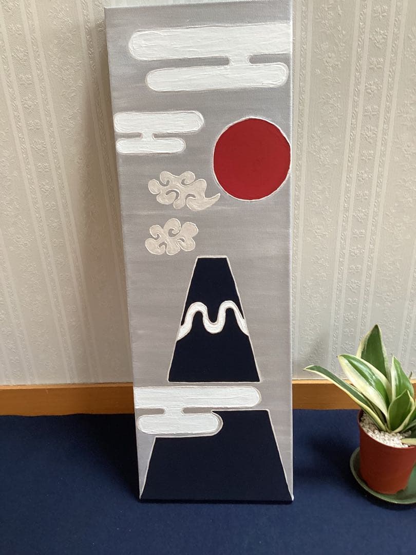 富士山パネルアート(銀)