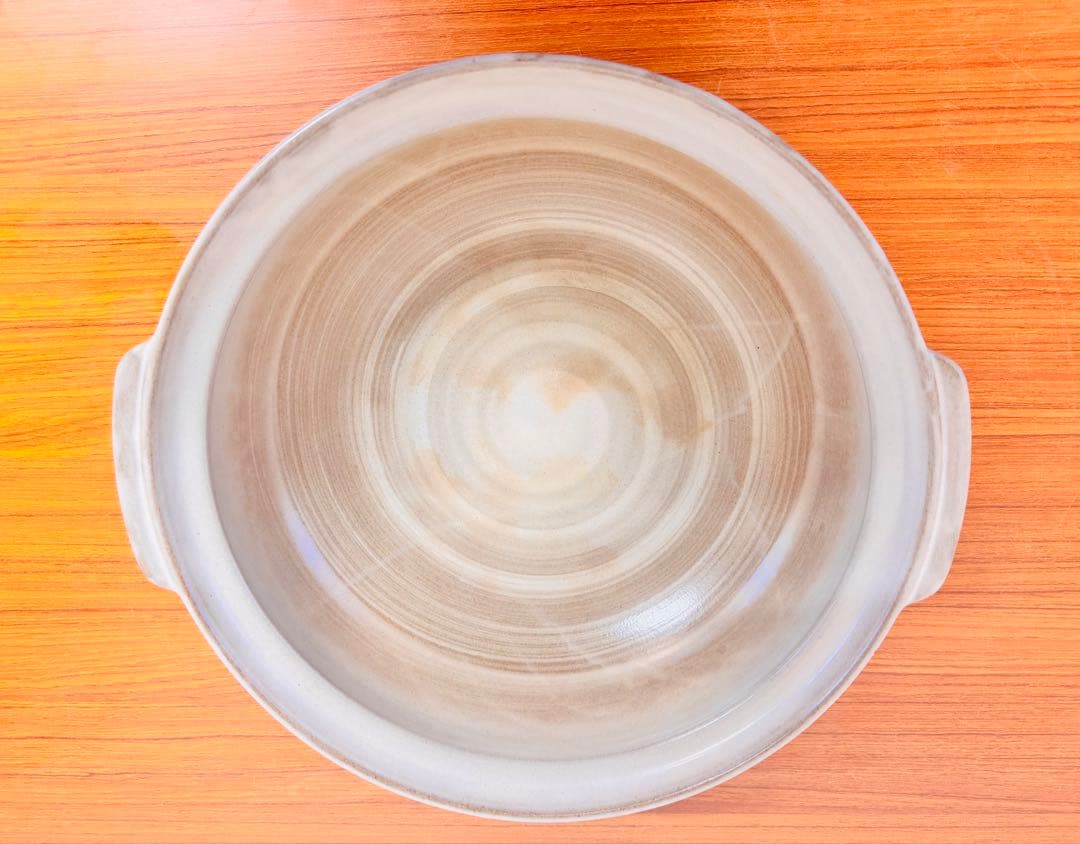 銀峯 Ginpo 土鍋 10号 大型 日本製 花模様 未使用 保管品