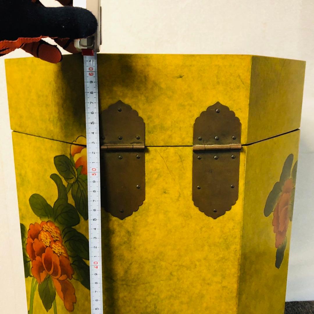 G28アンティーク品✨李朝家具 八角箱 帽子入れ 小物入れ 収納箱 中国