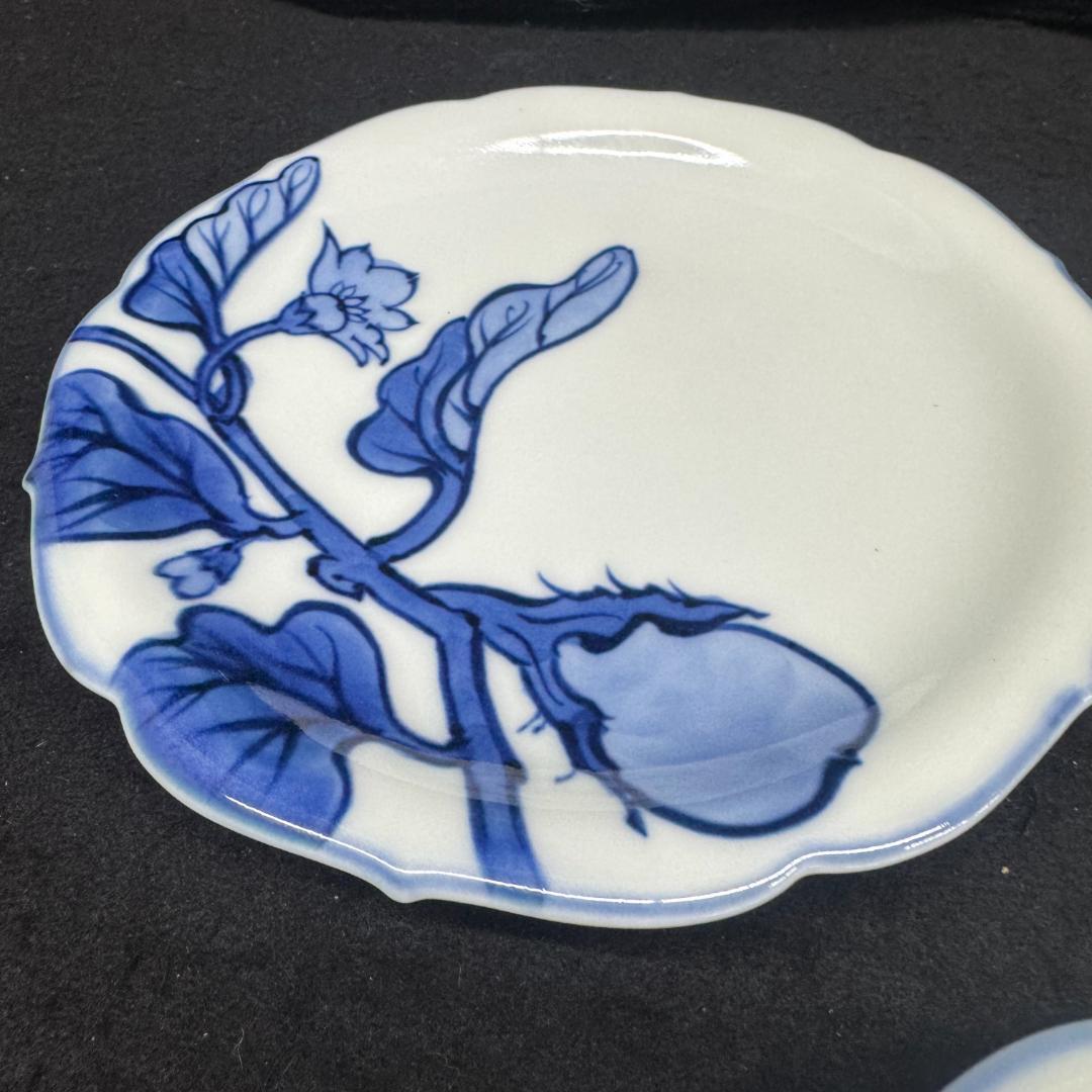 源右衛門窯 有田焼 染付茄子絵皿