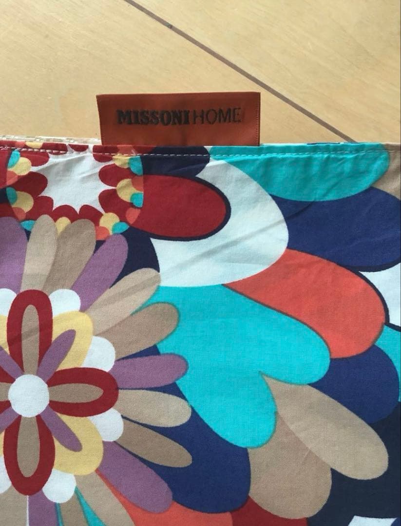 MISSONI 掛け布団カバー シングル 表裏別柄 スナップボタン付 ファスナー