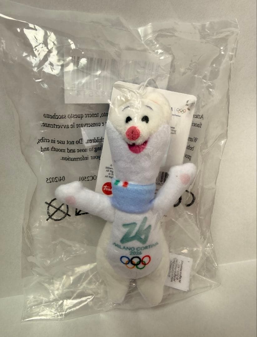 【未開封】ミラノ五輪ティナ13cm公式Mascot現地購入レシート