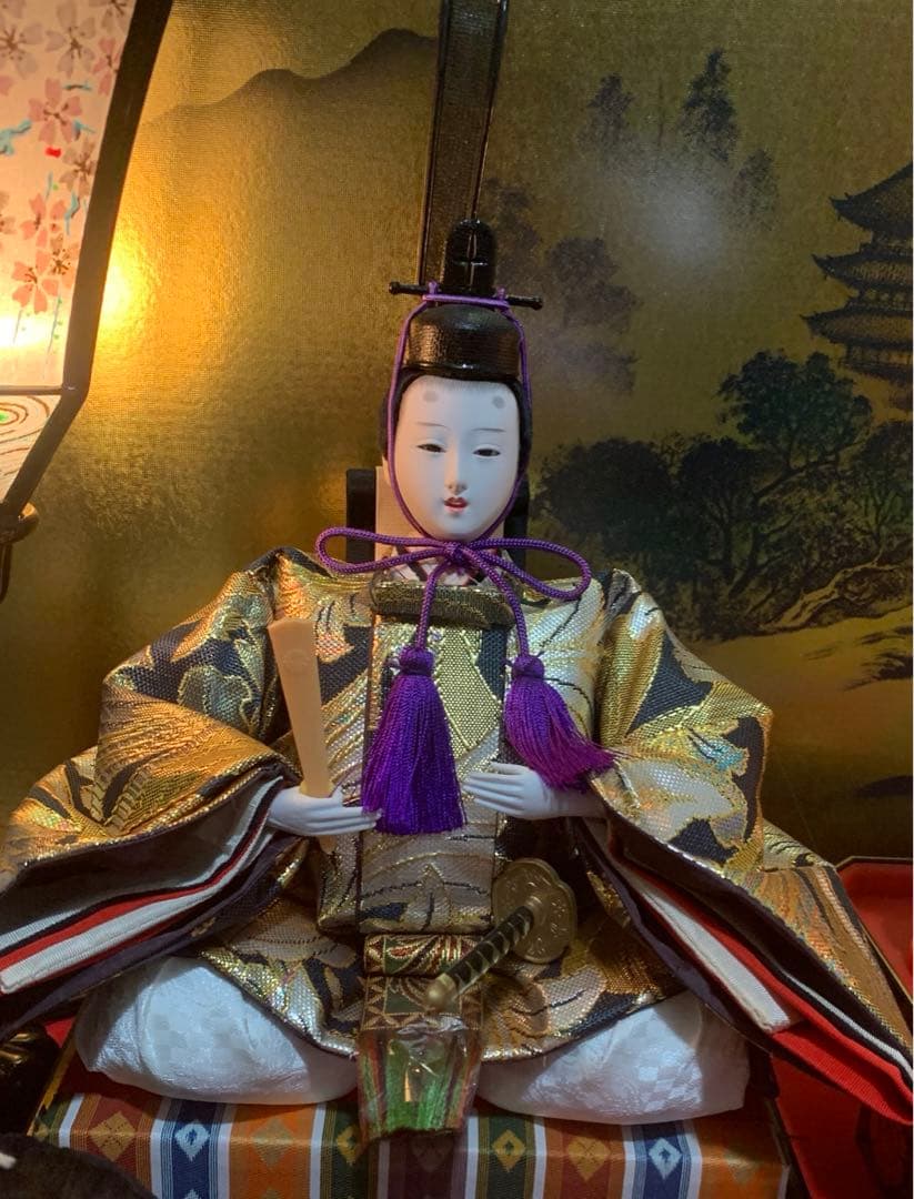 雛飾り　おひなさま　平安清玉作　親王飾り　三五親王芥子官女　ケース入り