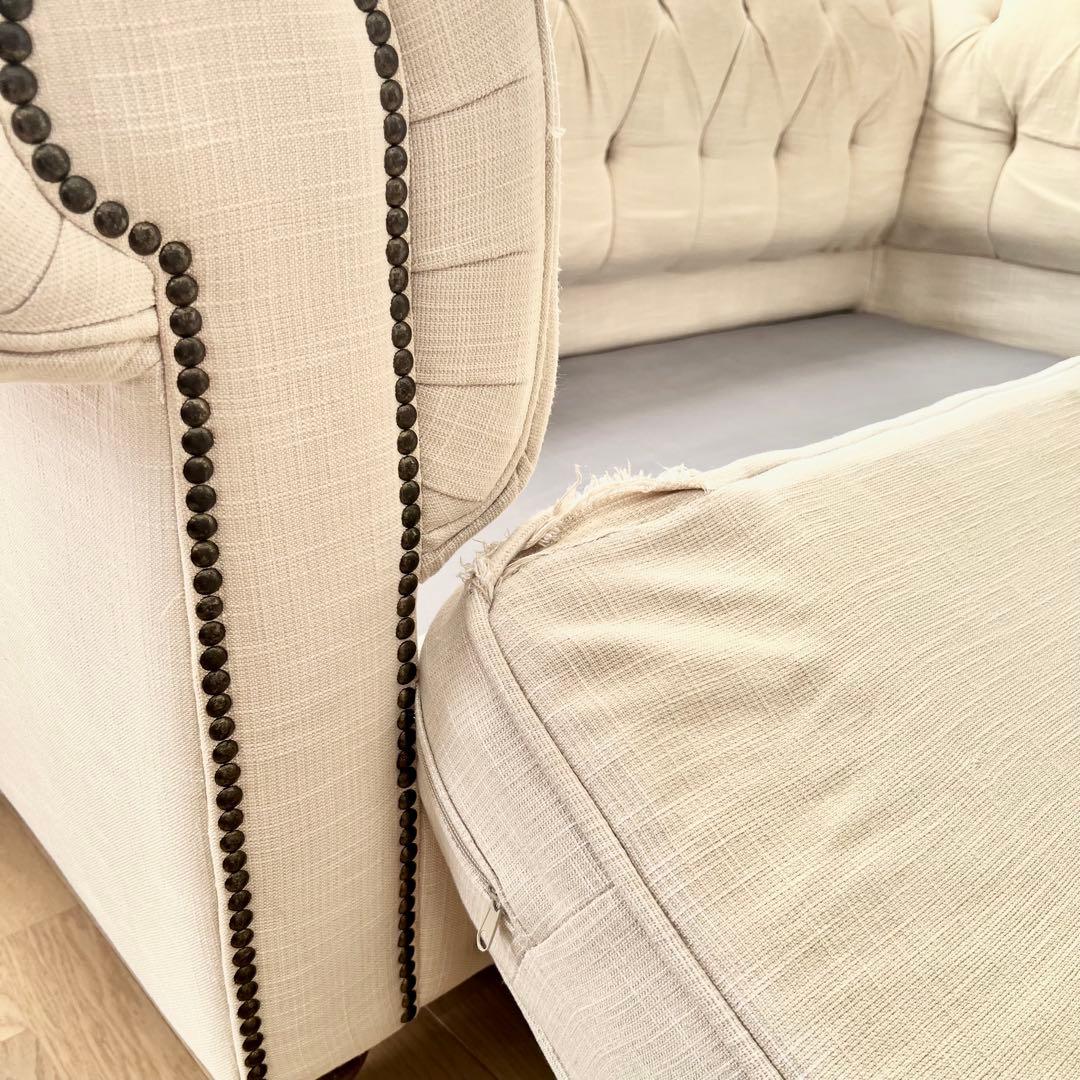 激レア【完売】kinoチェスターフィールドスタイル ラブソファー 破格