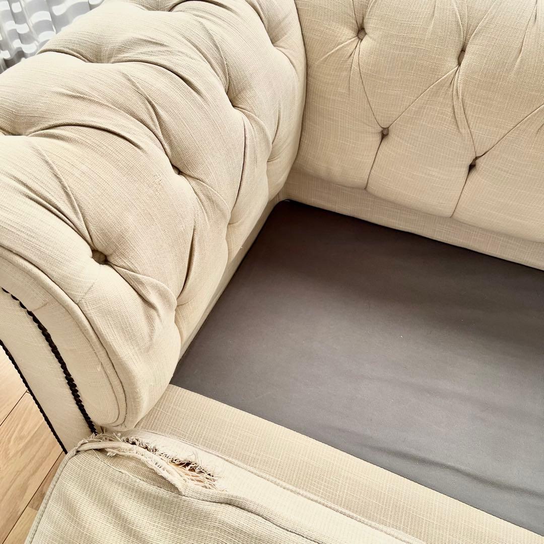 激レア【完売】kinoチェスターフィールドスタイル ラブソファー 破格