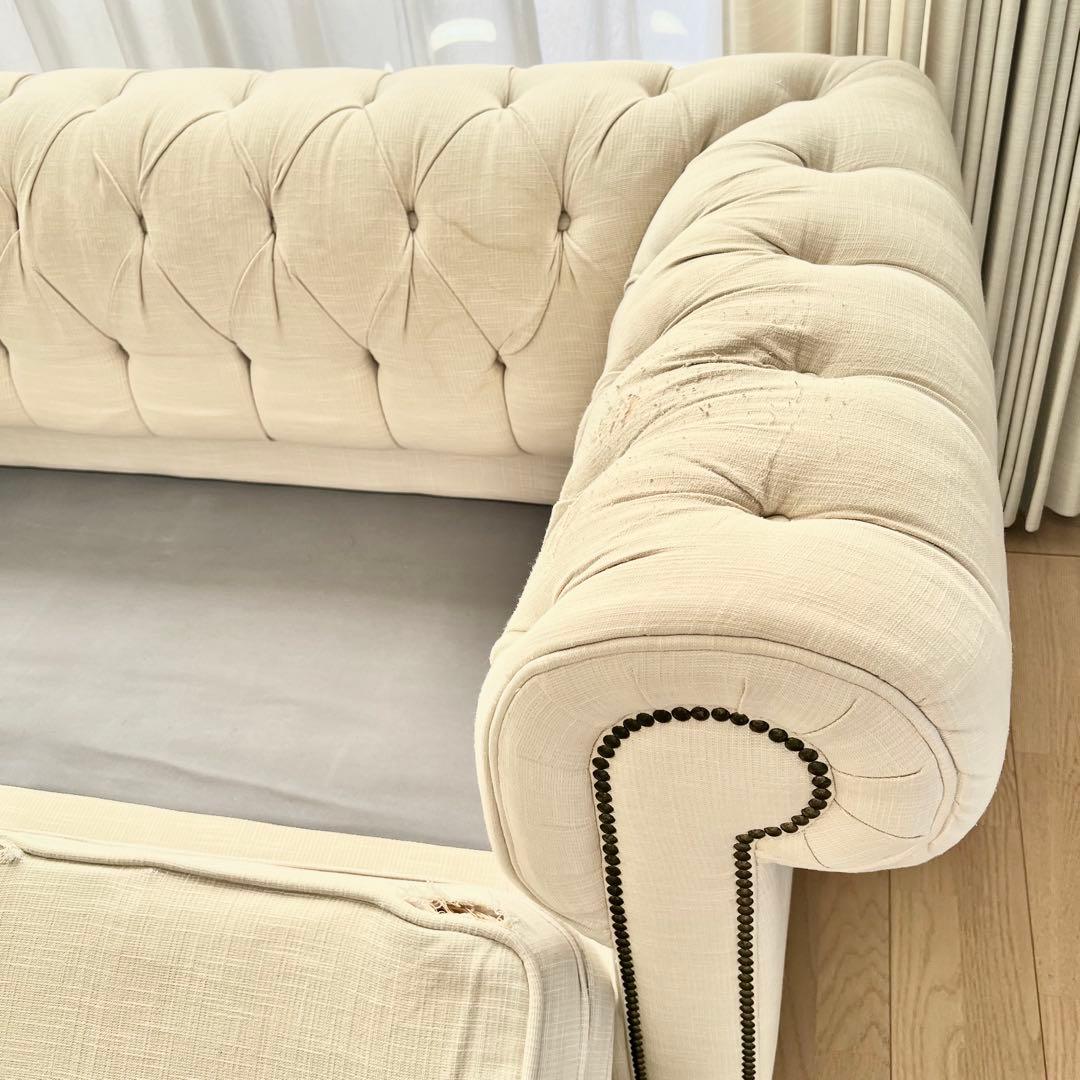 激レア【完売】kinoチェスターフィールドスタイル ラブソファー 破格