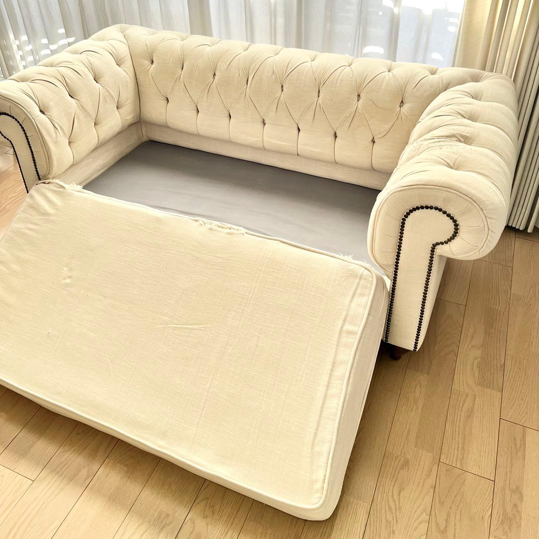 激レア【完売】kinoチェスターフィールドスタイル ラブソファー 破格