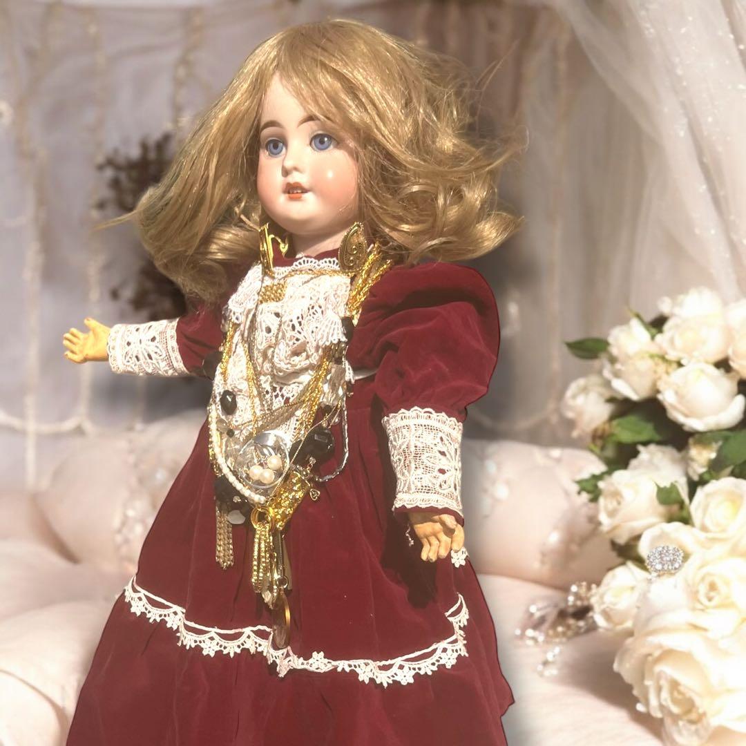 kimiko アンティーク ビスクドール アーモンド マルセル レッド