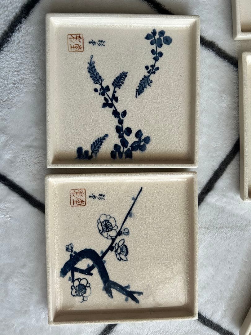赤津焼 角皿 5枚セット