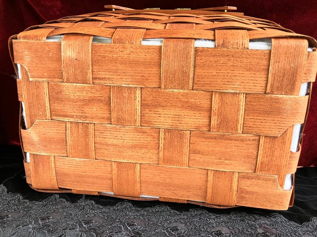 PETERBORO社 ピーターボロ ピクニックバスケット蓋付き ギンガムチェック