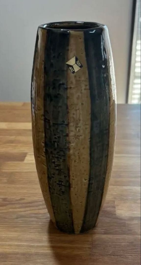 清鶴 作 花挿 花入 共箱・落款あり 陶器 花器 生け花