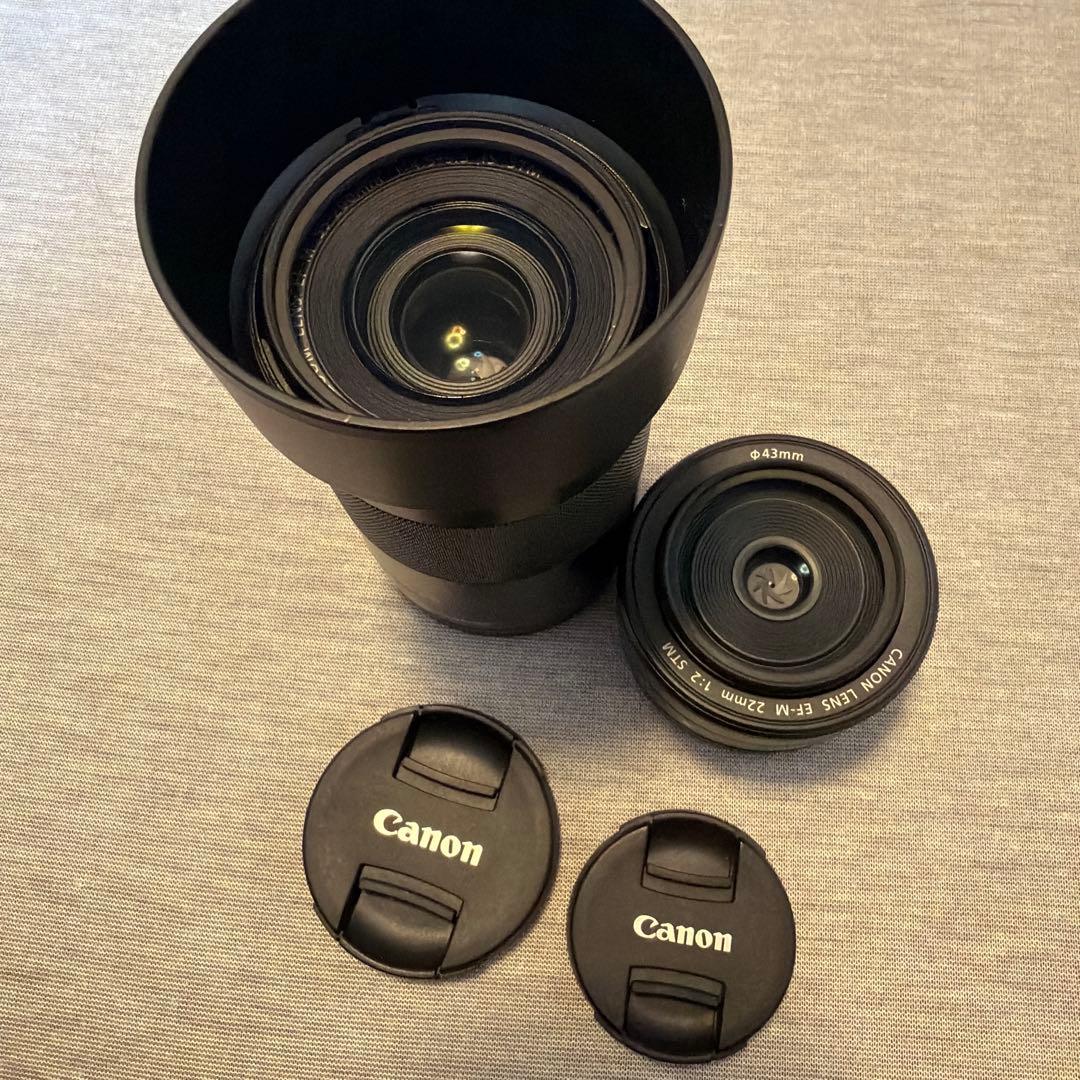 Canon EF-M 22mm 55-200mm IS STM レンズ2本セット