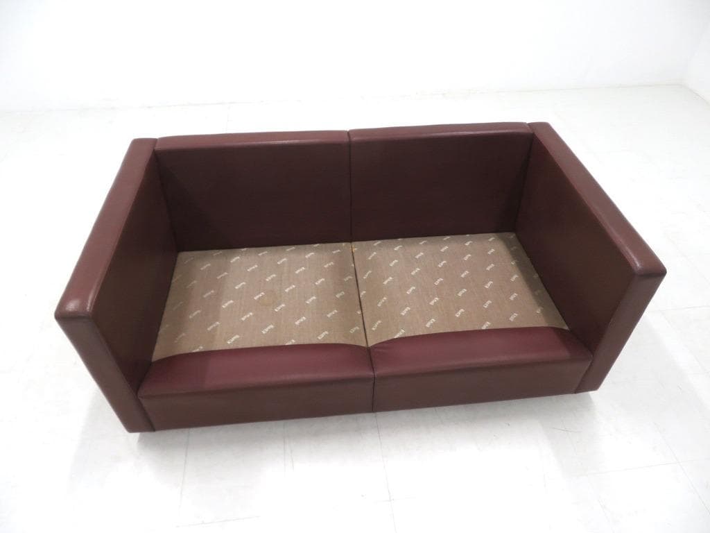 knoll ノール　119万　ビンテージ　2人掛けソファ　ラブソファ　総本革