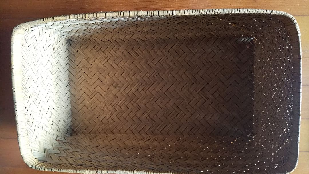 竹行李 竹籠 柳行李 大籠 収納籠 古民具 レトロ 001