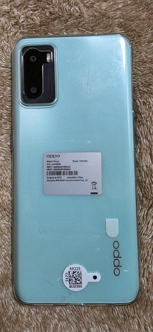OPPO A55s 5G ミントグリーン 本体（中古）