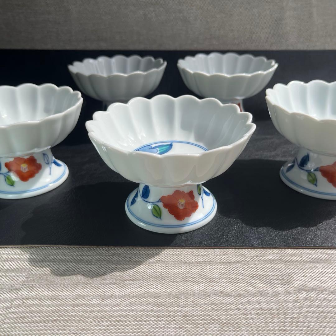 魯山窯　高台小鉢　5点　伊万里焼