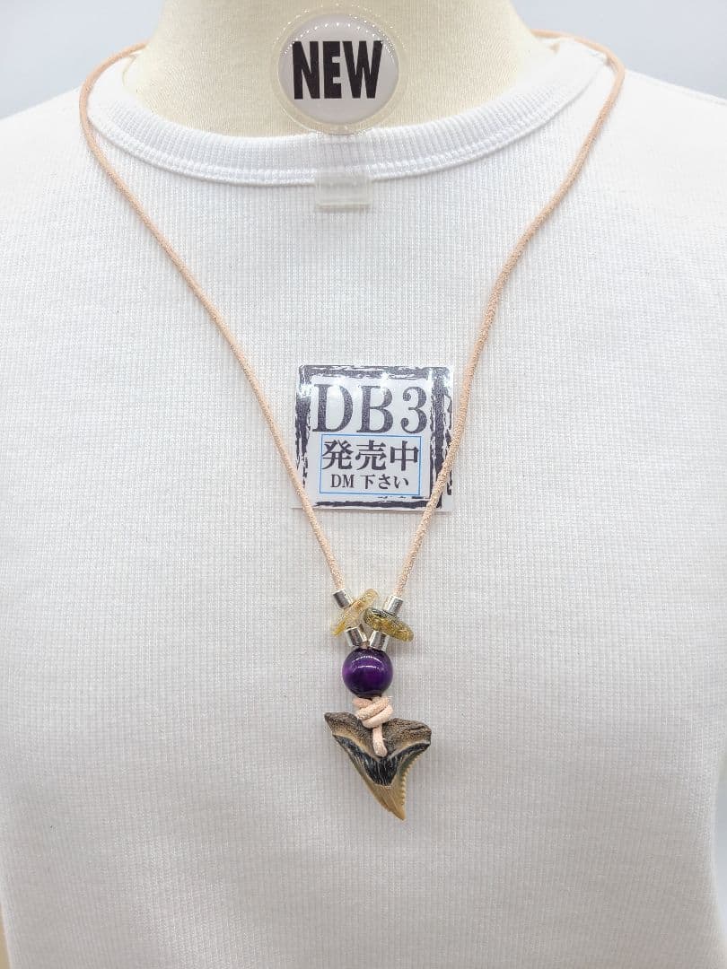 カマヒレザメ　ネックレス　ペンダント　化石　DIY　DB3　TAKUMI