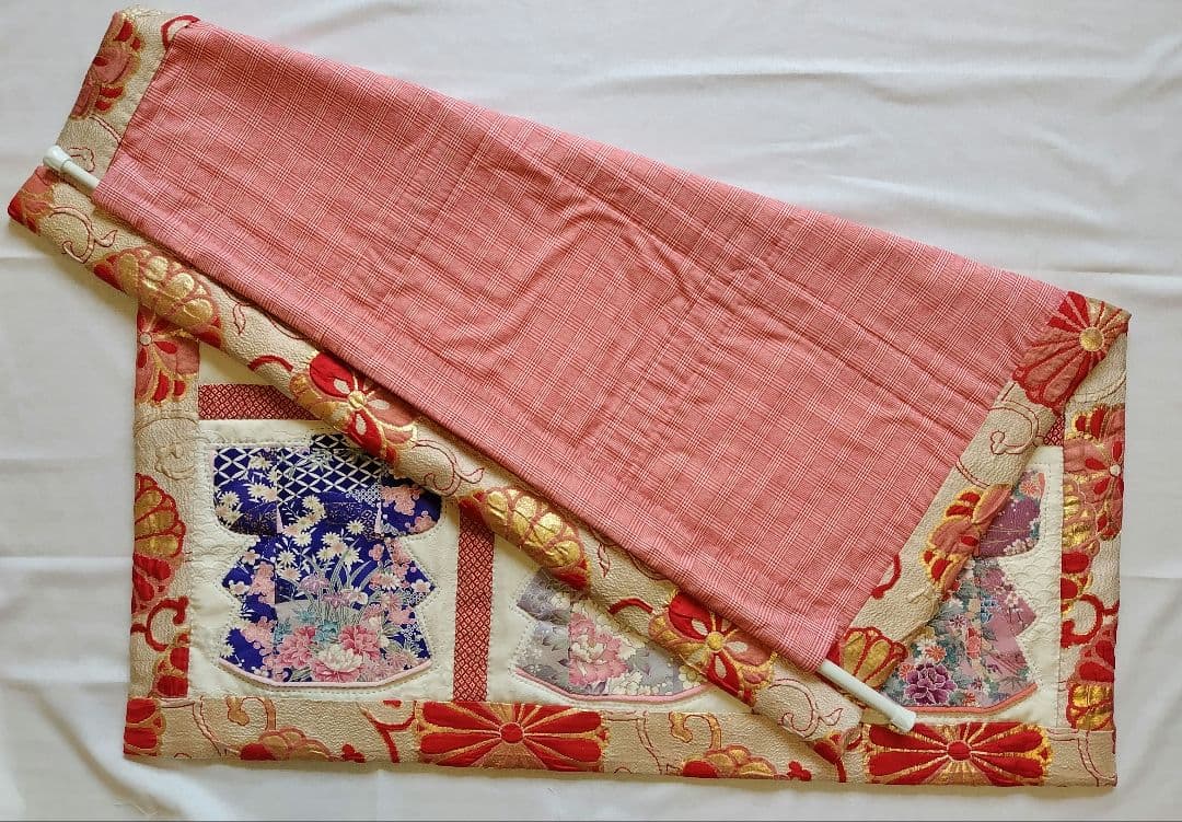 ハンドメイド　パッチワーク　着物　タペストリー　七五三　お正月　お雛祭り